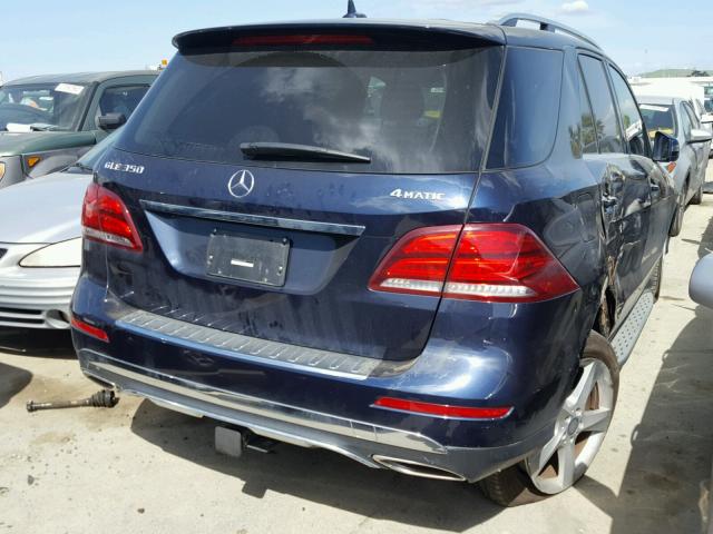 4JGDA5HB6GA674185 - 2016 MERCEDES-BENZ GLE 350 4M BLUE photo 4