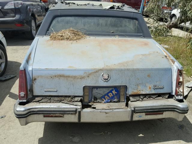 1G6AL5786EE660562 - 1984 CADILLAC ELDORADO BLUE photo 9