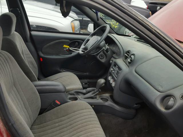 1G2NE52M2VM556660 - 1997 PONTIAC GRAND AM S Tünd qırmızı foto 5