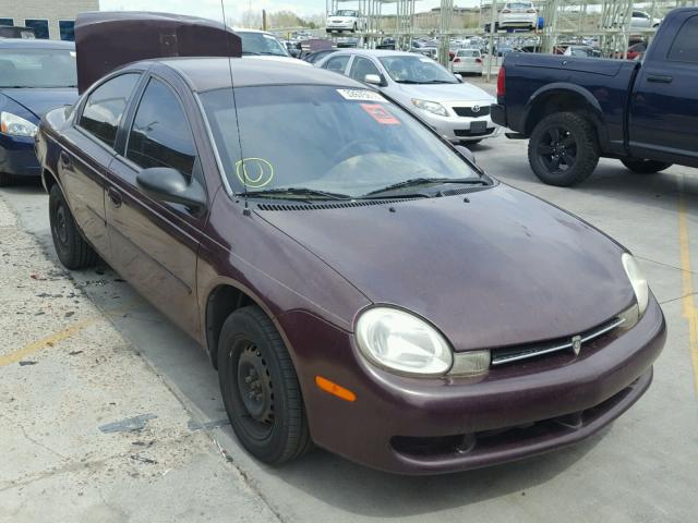 1P3ES46C8YD634282 - 2000 PLYMOUTH NEON BASE 栗色 照片 1