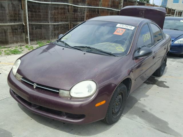 1P3ES46C8YD634282 - 2000 PLYMOUTH NEON BASE 栗色 照片 2