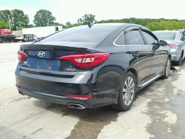 5NPE34AF4FH224391 - 2015 HYUNDAI SONATA SPO BLACK photo 4