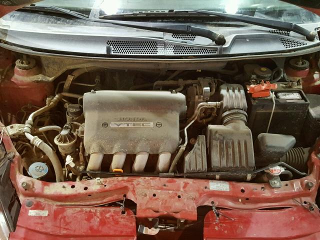 JHMGD38607S052495 - 2007 HONDA FIT S წითელი ფოტო 7