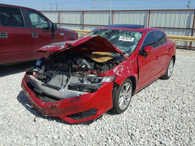 19UDE2F3XHA000966 - 2017 ACURA ILX BASE RED photo 2