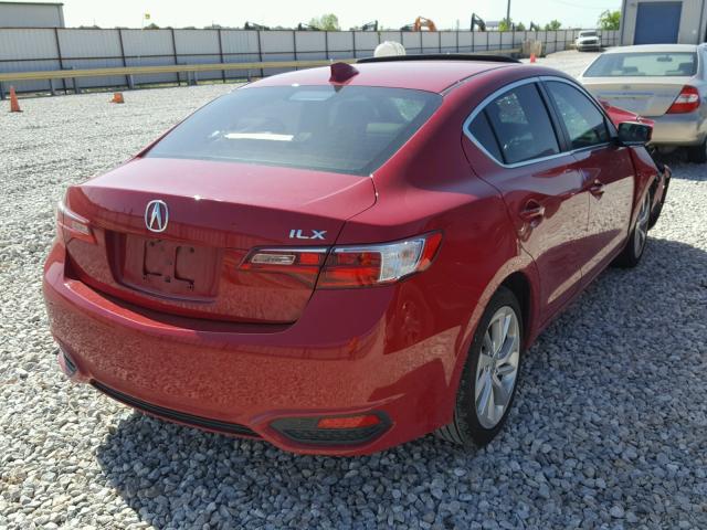 19UDE2F3XHA000966 - 2017 ACURA ILX BASE RED photo 4