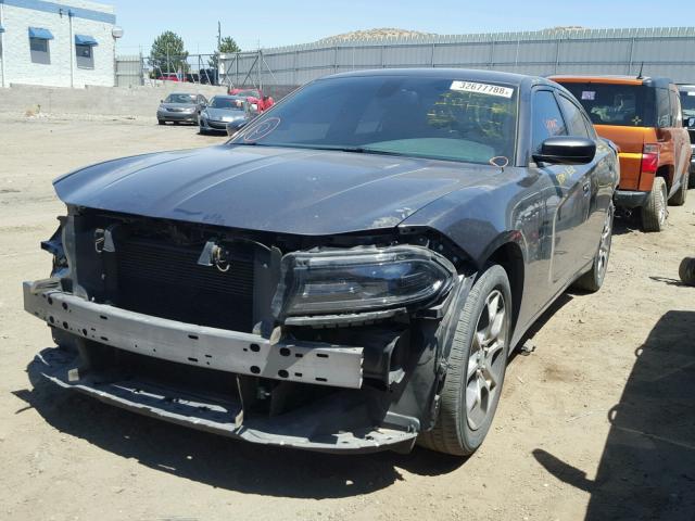 2C3CDXFG5FH806617 - 2015 DODGE CHARGER SE GRAY photo 2