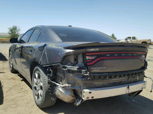 2C3CDXFG5FH806617 - 2015 DODGE CHARGER SE GRAY photo 3