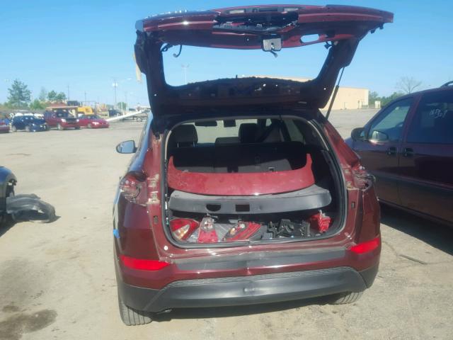 KM8J23A44GU107519 - 2016 HYUNDAI TUCSON SE RED photo 9