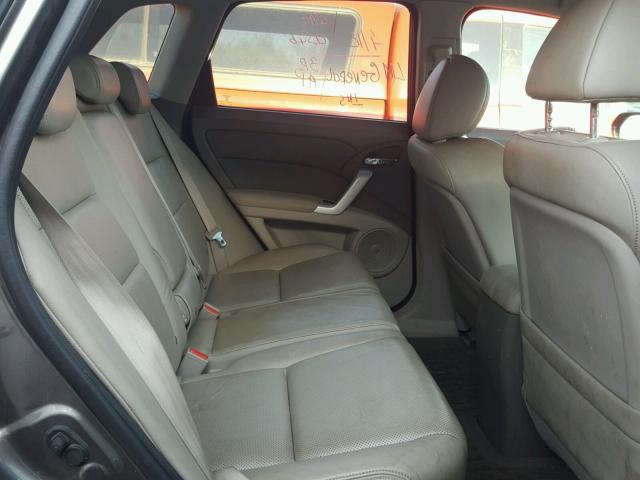 5J8TB18267A001145 - 2007 ACURA RDX GRAY photo 6