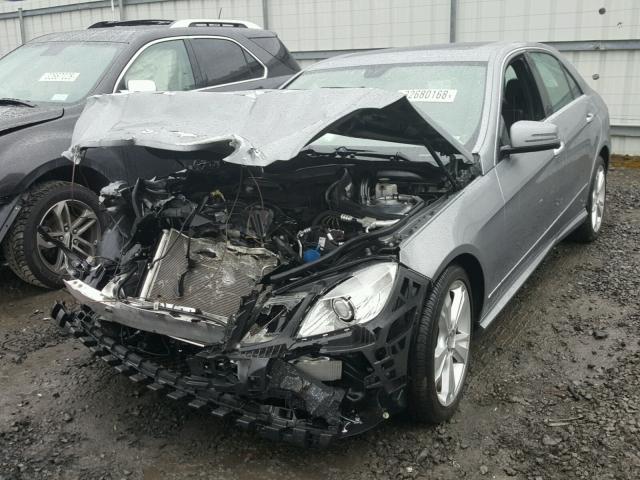 WDDHF8JB0DA743196 - 2013 MERCEDES-BENZ E 350 4MAT GRAY photo 2