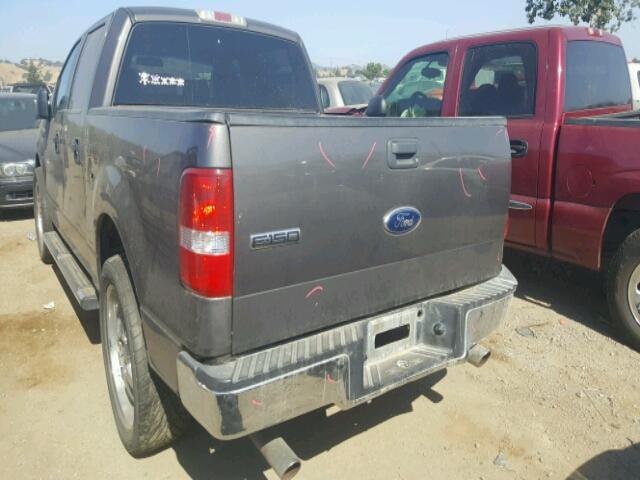 1FTRW12W46KD96444 - 2006 FORD F150 GRAY photo 3