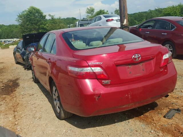 4T1BE46K98U230100 - 2008 TOYOTA CAMRY RED photo 3