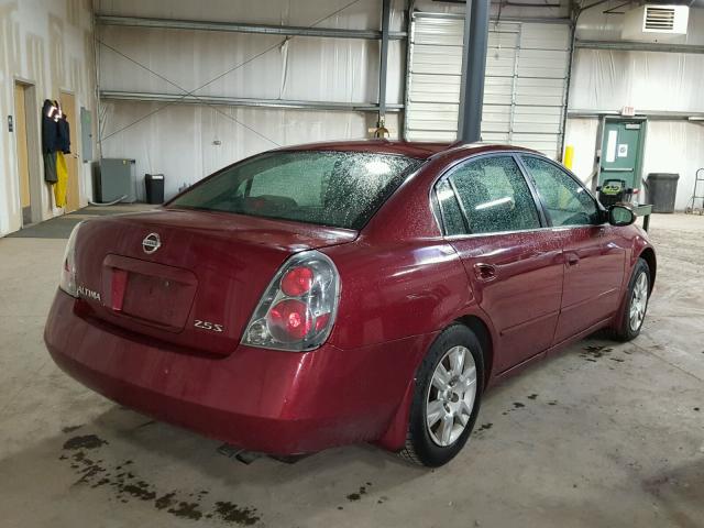 1N4AL11D15N427481 - 2005 NISSAN ALTIMA S MAROON photo 4