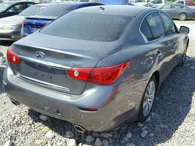 JN1BV7AP5FM331739 - 2015 INFINITI Q50 BASE GRAY photo 4