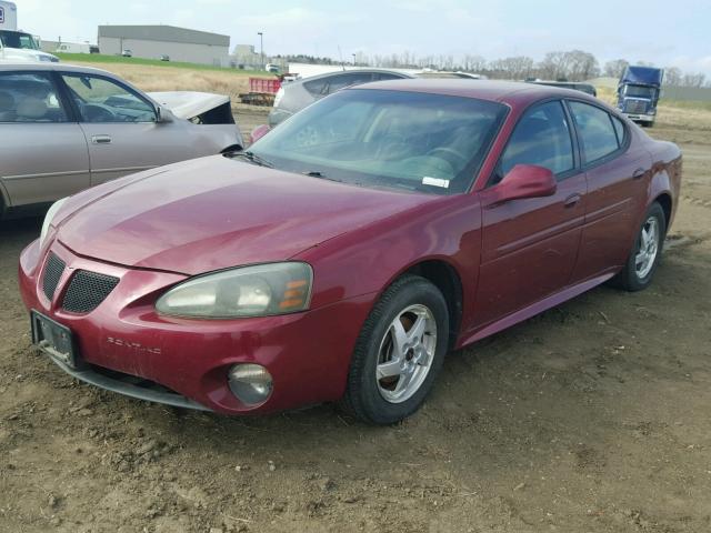 2G2WP522541358369 - 2004 PONTIAC GRAND PRIX MAROON photo 2