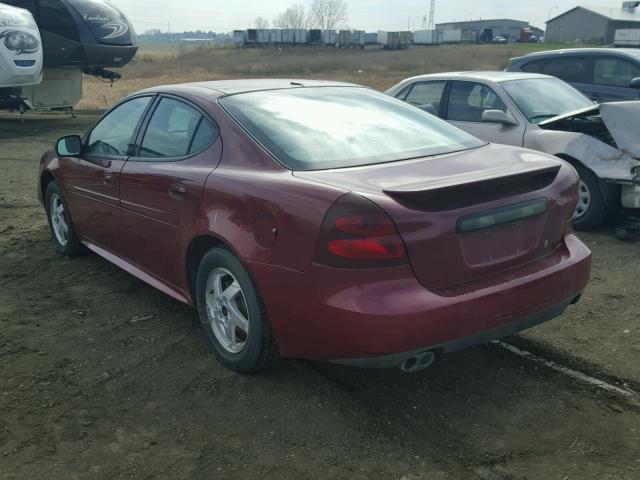 2G2WP522541358369 - 2004 PONTIAC GRAND PRIX MAROON photo 3