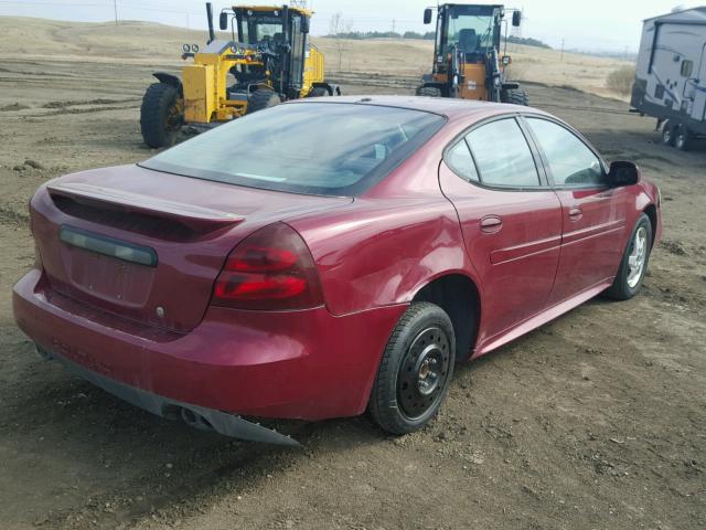 2G2WP522541358369 - 2004 PONTIAC GRAND PRIX MAROON photo 4