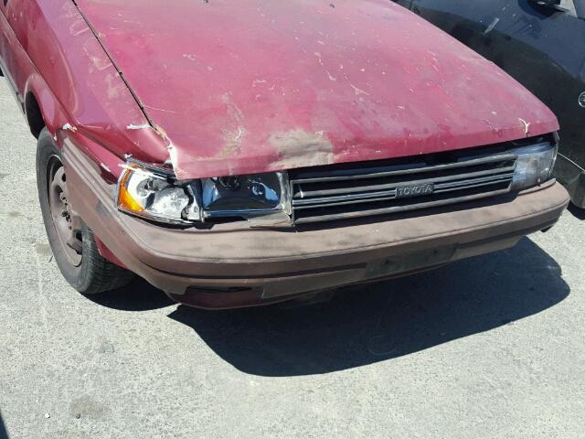 JT2EL32D3J0264080 - 1988 TOYOTA TERCEL DEL MAROON photo 9