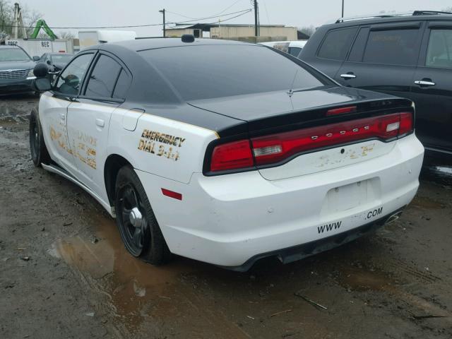 2C3CDXAT1CH198644 - 2012 DODGE CHARGER PO WHITE photo 3