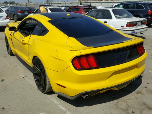 1FA6P8CFXF5355800 - 2015 FORD MUSTANG GT YELLOW photo 3