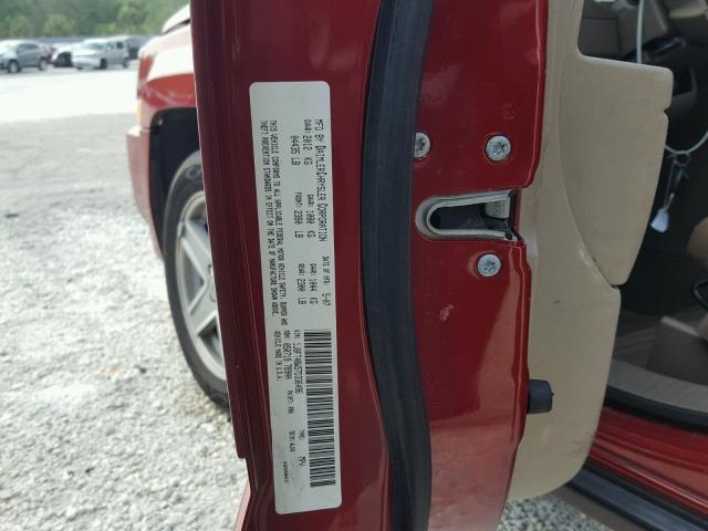 1J8FT48W57D336496 - 2007 JEEP PATRIOT LI RED photo 10