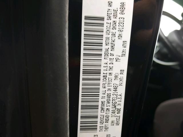 1C4AJWAG7EL214487 - 2014 JEEP WRANGLER S BLACK photo 10