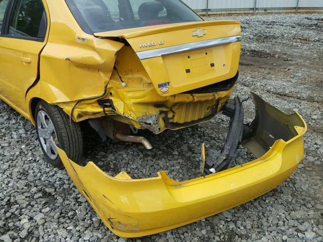 KL1TG5DE9BB126223 - 2011 CHEVROLET AVEO LT YELLOW photo 9