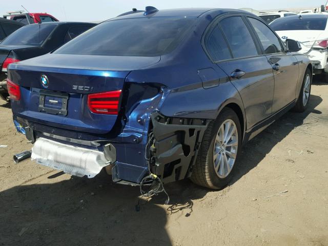 WBA8E1G5XJNU92307 - 2018 BMW 320 I BLUE photo 4
