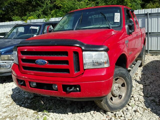 1FTSX21P77EA21646 - 2007 FORD F250 SUPER RED photo 2