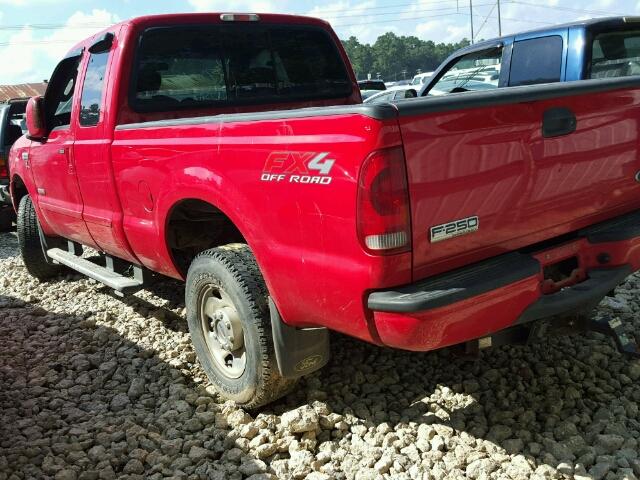 1FTSX21P77EA21646 - 2007 FORD F250 SUPER RED photo 3