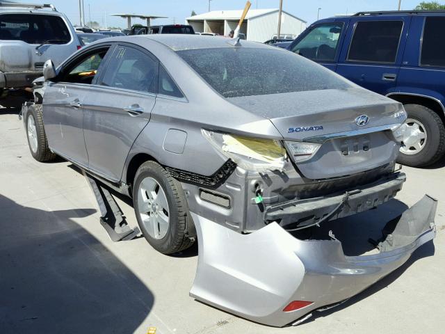 KMHEC4A46CA041989 - 2012 HYUNDAI SONATA HYB SILVER photo 3