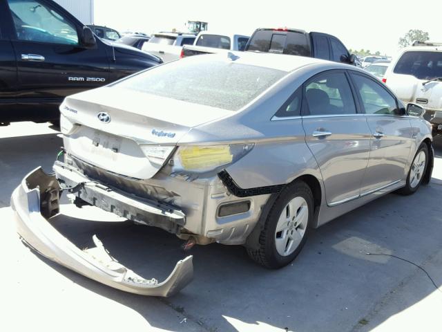 KMHEC4A46CA041989 - 2012 HYUNDAI SONATA HYB SILVER photo 4