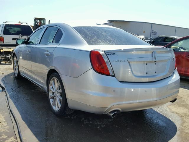 1LNHL9FTXCG801123 - 2012 LINCOLN MKS SILVER photo 3