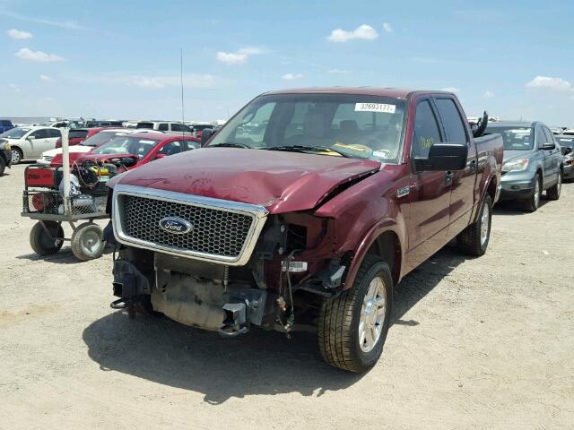 1FTPW14584KC25950 - 2004 FORD F150 SUPER BURGUNDY photo 2