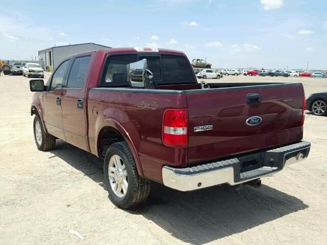 1FTPW14584KC25950 - 2004 FORD F150 SUPER BURGUNDY photo 3