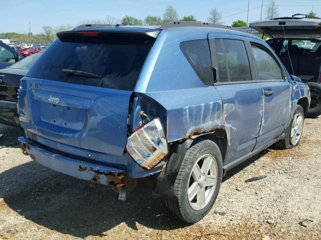 1J8FF47W17D428018 - 2007 JEEP COMPASS BLUE photo 4