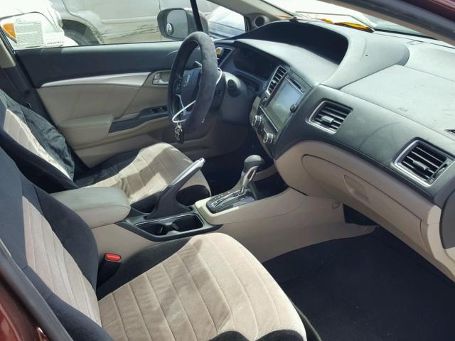 19XFB2F9XEE260037 - 2014 HONDA CIVIC EXL BURGUNDY photo 5