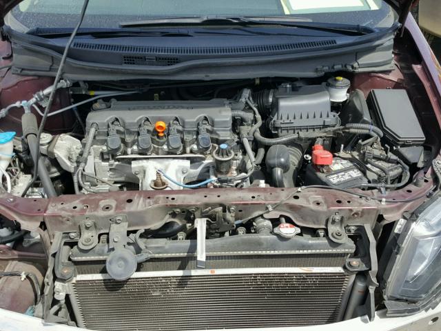 19XFB2F9XEE260037 - 2014 HONDA CIVIC EXL BURGUNDY photo 7
