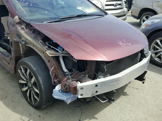 19XFB2F9XEE260037 - 2014 HONDA CIVIC EXL BURGUNDY photo 9