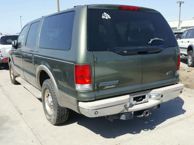 1FMNU42SXYED09372 - 2000 FORD EXCURSION GREEN photo 3