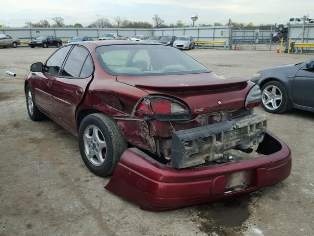 1G2WK52J02F256845 - 2002 PONTIAC GRAND PRIX RED photo 3