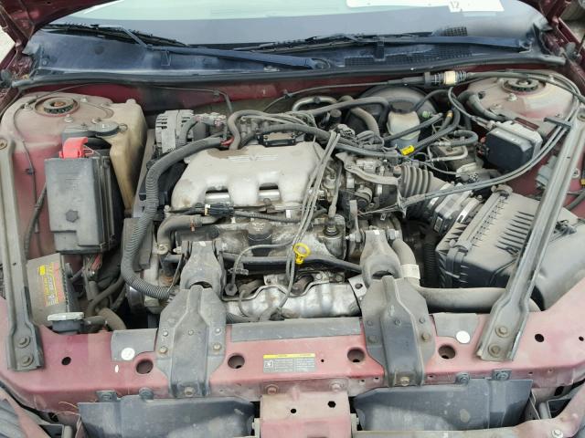 1G2WK52J02F256845 - 2002 PONTIAC GRAND PRIX RED photo 7