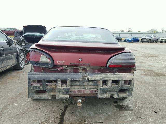1G2WK52J02F256845 - 2002 PONTIAC GRAND PRIX RED photo 9