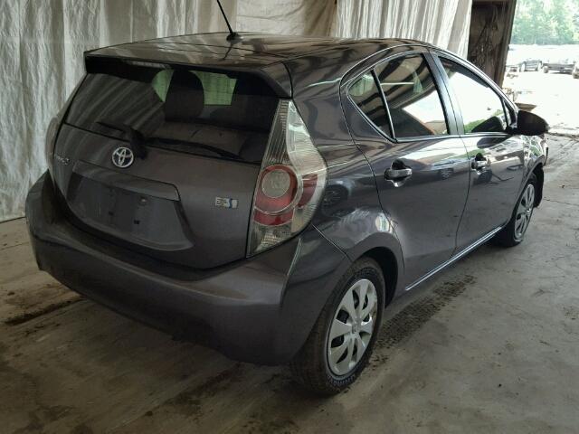 JTDKDTB3XD1542020 - 2013 TOYOTA PRIUS C GRAY photo 4