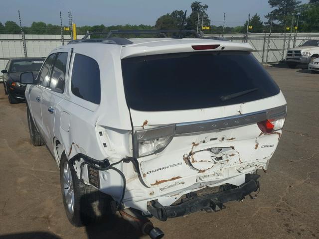 1C4SDHDT9DC689248 - 2013 DODGE DURANGO CR WHITE photo 3