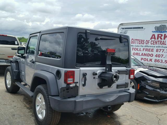 1C4AJWAG4GL145793 - 2016 JEEP WRANGLER S GRAY photo 3