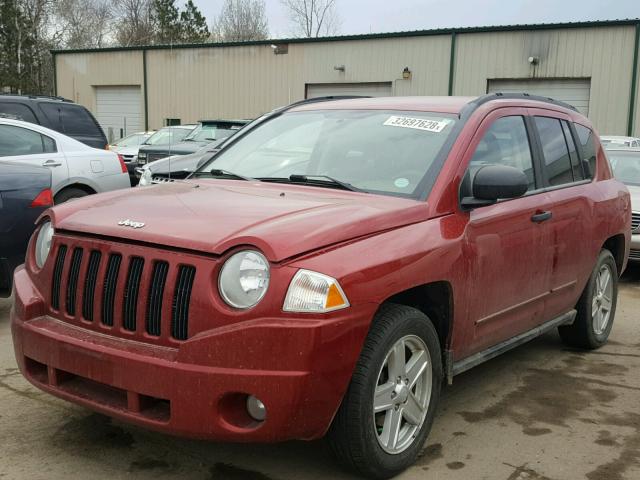 1J8FF47W57D427972 - 2007 JEEP COMPASS RED photo 2