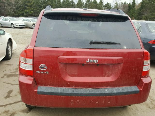 1J8FF47W57D427972 - 2007 JEEP COMPASS RED photo 9