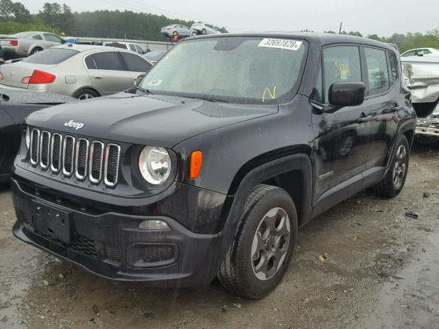 ZACCJAAH2FPC07867 - 2015 JEEP RENEGADE S BLACK photo 2