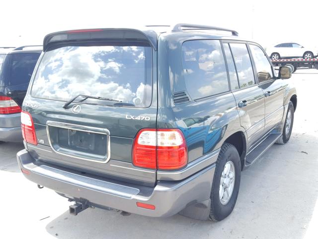 JT6HT00W0X0026243 - 1999 LEXUS LX 470 GREEN photo 4